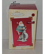 2003 Hallmark Keepsake Ornament Snackercize With Movement Santa Christmas - $24.38