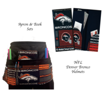 NFL Denver Broncos Helmet Server Book and Apron Set  - £31.52 GBP