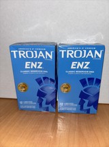 2x Trojan ENZ Classic Libricated Latex Condoms, 12 Count Each Box - $309.16 MXN
