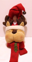 Reindeer Door Knob Wall Hanger Plush Dan Dee Bell Christmas Collectibles 18 inch - £11.45 GBP