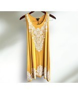 5th &amp; Love Women Boho Yellow Sleeveless Tank Dress Cami Summer Holiday S... - $15.84