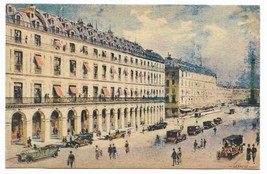 Vtg 1920&#39;s Postcard hotel Lotti Paris France divided back carte postale unposted - £7.86 GBP