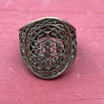 Premier Designs Jasmine Filagree Ring Antique Brass Size 8 - £11.66 GBP