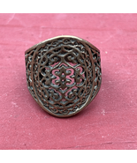 Premier Designs Jasmine Filagree Ring Antique Brass Size 8 - £11.89 GBP