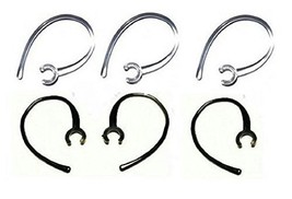 Set of 6 Replacement Bluetooth Ear Loop Hook Clip Clear/Black (6mm) Come... - $2.93