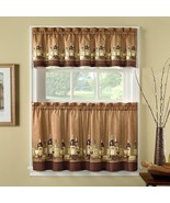 Tuscany Vineyard Wines, Bottles, Glasses 3 Piece Window Valance &amp; Tier S... - $325.99 MXN