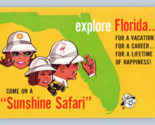 Sunshine Safari State Summergram Vacation Florida FL UNP Chrome Postcard... - $11.83