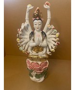 Chinese Goddess of Mercy Thousand Hand Guan Yin Bodhisattva Porcelain 12... - $2,417.35 MXN