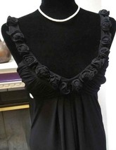 B. Darlin Cocktail Women&#39;s Size 5/6  Semi-Formal Black Dress Flowers - $14.85