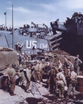 American soldiers and trucks await loading for the D-Day Invasion New 8x... - $8.81
