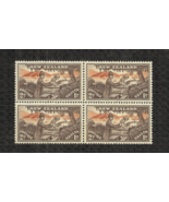 NEW ZEALAND - 1946 Brown Health 2d + 1d stamp - block of 4 - MNH - OG - £2.38 GBP