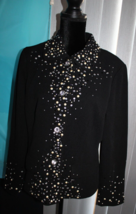 Joan Rivers Embellished Black Blazer Jacket Size Women&#39;s Medium - £39.56 GBP