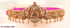 Bollywood Stil Indisch Kamar Bandh Süd Hüftgurt Körper Tempel Kasu Cz Schmuck - £198.03 GBP