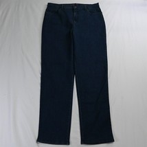 Gloria Vanderbilt 14 Amanda Trouser Dark Wash Stretch Denim Jeans - £19.13 GBP