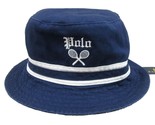 Polo Ralph Lauren Reversible Bucket Hat Tennis Racquet Adult Size S/M NEW - £39.58 GBP