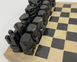 Small Hand Carved Chess Set 32 Pcs &amp; Board Stone 4.75&quot; Board Mini Set ME... - $49.99