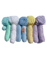 Red Heart Baby Fingerling Yarn 7 Pastel Partial Skeins Plus 51 Crochet S... - $46.30 CAD