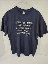 Delinquent Distribution &quot;I used to listen to my parents but&quot; Black T-Shi... - £7.50 GBP