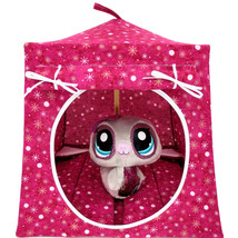 Light Maroon Toy Tent, 2 Sleeping Bags, Star Print for Dolls, Stuffed Animals - £20.04 GBP