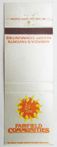 Fairfield Communities - Little Rock, Arkansas Resort 20 Strike Matchbook Cover - $1.75