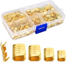 Keeyees 500 Pcs U Shape Copper Ring Terminals Crimp Kit - Non-Insulated Assortme - £11.82 GBP