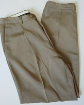 Principe 100% Wool Dress Pants Mens Sz 34 x 31 Brown Pattern Italy Cuffe... - £19.03 GBP