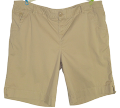 Lane Bryant Khaki Cotton Blend Bermuda Shorts Plus Size 24 - £15.72 GBP