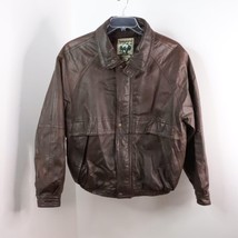 Vintage Gordon &amp; Ferguson Men&#39;s L Brown Distressed Leather Bomber Coat Jacket - £39.50 GBP