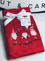 Kitchen Hand Towels Christmas 3 SANTAS Dish Towels Bar Towels 18” X 25” New - $9.45