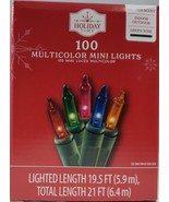 Holiday Time Incandescent Mini Christmas String Lights 21&quot; Multicolor 10... - $236.65 MXN
