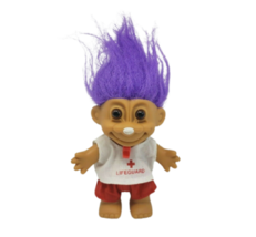 VINTAGE RUSS TROLL PURPLE COLOR HAIR LIFEGUARD OUTFIT SHIRT SHORTS RED W... - $9.50