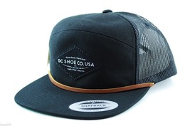 DC Shoes Co. USA Whicker Meshback Adjustable Snapback Black Cap Hat - £16.66 GBP