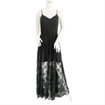 Line &amp; Dot Black Lace Overlay Maxi Dress Large New NWT - $914.80 MXN