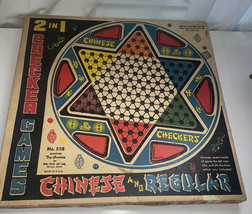 Vintage Ohio Art 2 In 1 Chinese and Regular Checkers Game No 538 - £17.63 GBP