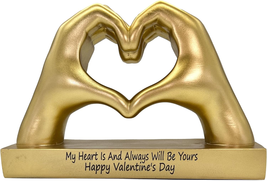 Valentine&#39;S Day Decorations for Home, Heart Hands Sculpture Gold, Love Sign for - £44.63 GBP