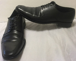 Hugo Boss Black Leather Lace Up Apron Toe Moc Oxfords Size 8 Formal Busi... - $79.19