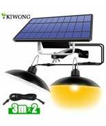 Double Head Solar Pendant Light Outdoor Indoor Solar Lamp Line Warm Safe... - $737.27 MXN+