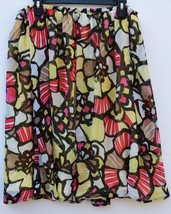 Jaclyn Smith Misses Floral Lined Skirt L Large Elastic Waist - £7.86 GBP