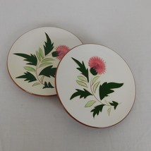 Stangl Pottery Pink Thistle Set of 2 Bread Butter Dessert Plates 6.25 Diameter - £11.42 GBP