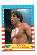 1987 Topps WWF Tito Santana #6 Wrestling Card WWE Hall of Fame Excellent EX - £1.55 GBP