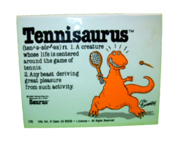 Tennisasaurus Cliff Galbraith Retro Tennis Playing Dinosaur 1986 Sign Saurus - £26.06 GBP