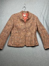 Vintage Talbots Wool Tweed Blazer Jacket Womens 12 Italian Fabric Classic - $48.99