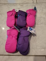 Girl&#39;s Kid&#39;s Lot 5 Pairs Winter Snow Play Waterproof Mittens - $19.79