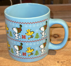 Peanuts Snoopy &amp; Woodstock Christmas Sweater Holiday 20oz Ceramic Coffee... - £17.52 GBP