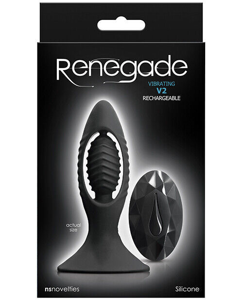 RENEGADE V2 RECHARGEABLE REMOTE CONTROL SILICONE VIBRATING BUTT PLUG - $43.55