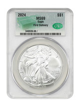 2024 $1 Silver Eagle CACG MS69 First Delivery (Monster Box Label) - £35.89 GBP