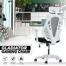 Black[Gladiator]Mesh Game Racing Chair Home Office Computer Desk Seat W/... - £172.26 GBP