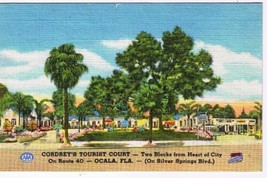 Florida Postcard Ocala Cordreys Tourist Court Silver Springs Blvd - £1.68 GBP