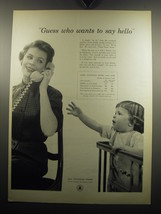 1957 Bell Telephone Ad - Guess who wants to say hello - £14.45 GBP