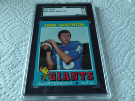 1971 Fran Tarkenton # 120 Topps New York Giants Sgc 70 Football - $54.99